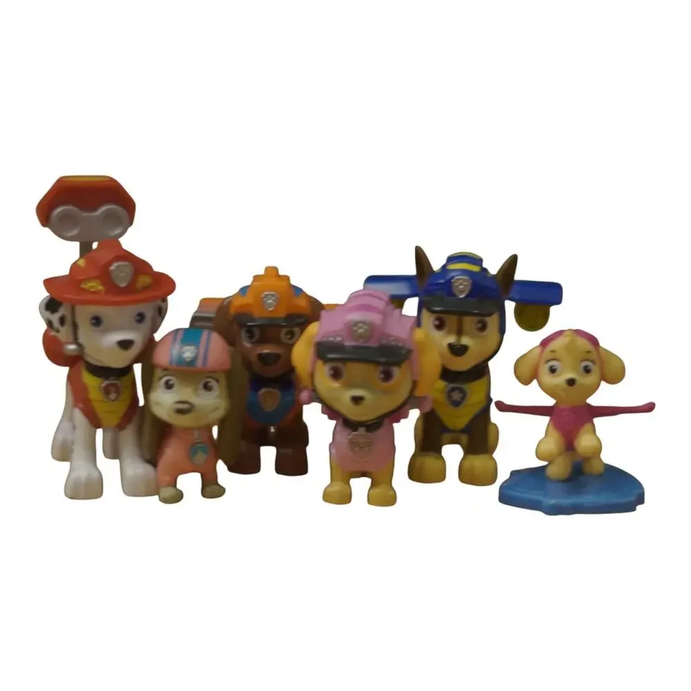 Paw Patrol Figure Lot of 6 Marshall Chase Skye Zuma Pup Toys